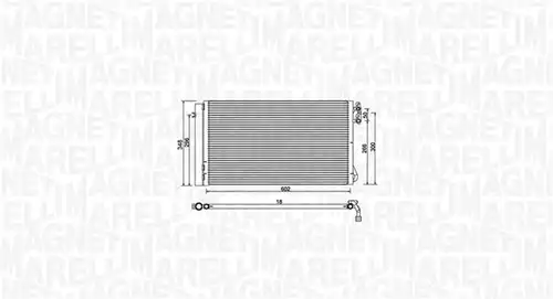 кондензатор, климатизация MAGNETI MARELLI 350203752000