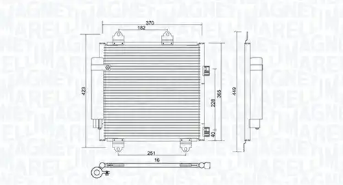 кондензатор, климатизация MAGNETI MARELLI 350203753000