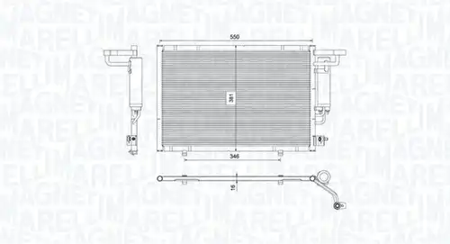 кондензатор, климатизация MAGNETI MARELLI 350203754000
