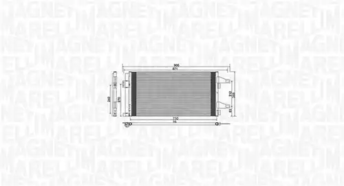 кондензатор, климатизация MAGNETI MARELLI 350203761000