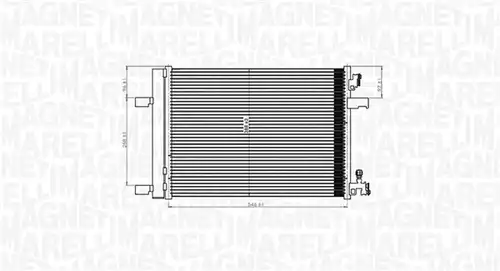 кондензатор, климатизация MAGNETI MARELLI 350203769000