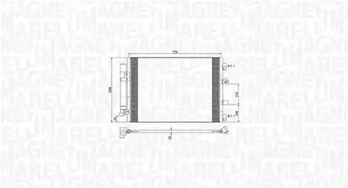 кондензатор, климатизация MAGNETI MARELLI 350203773000