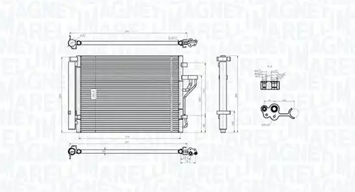 кондензатор, климатизация MAGNETI MARELLI 350203778000