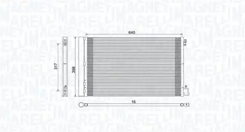 кондензатор, климатизация MAGNETI MARELLI 350203779000
