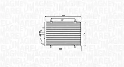 кондензатор, климатизация MAGNETI MARELLI 350203784000
