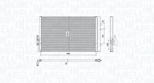 кондензатор, климатизация MAGNETI MARELLI 350203788000