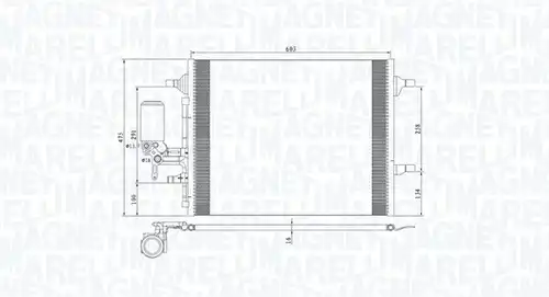 кондензатор, климатизация MAGNETI MARELLI 350203789000