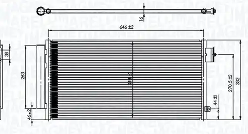 кондензатор, климатизация MAGNETI MARELLI 350203791000