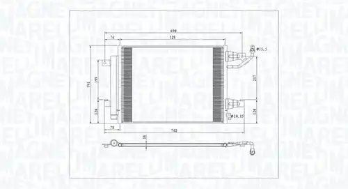 кондензатор, климатизация MAGNETI MARELLI 350203792000