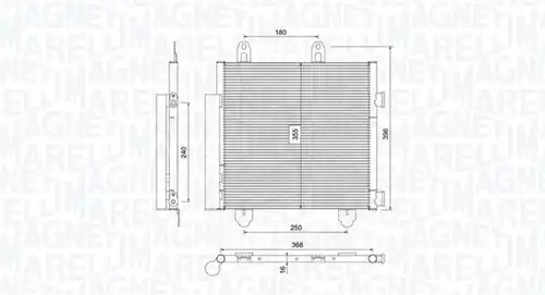 кондензатор, климатизация MAGNETI MARELLI 350203794000