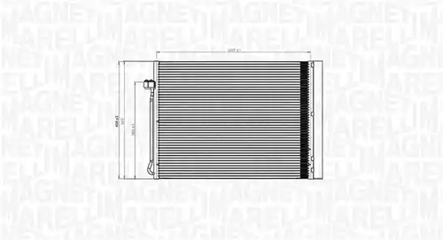 кондензатор, климатизация MAGNETI MARELLI 350203795000