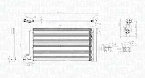 кондензатор, климатизация MAGNETI MARELLI 350203796000