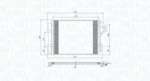 кондензатор, климатизация MAGNETI MARELLI 350203802000