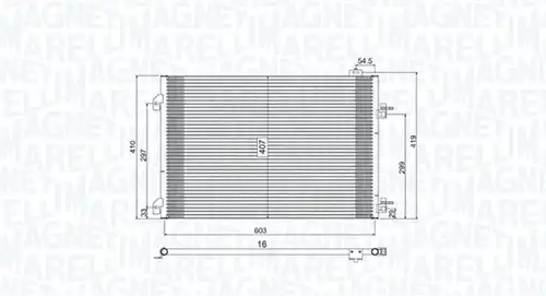 кондензатор, климатизация MAGNETI MARELLI 350203803000