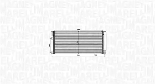 кондензатор, климатизация MAGNETI MARELLI 350203806000