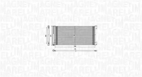 кондензатор, климатизация MAGNETI MARELLI 350203808000