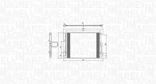 кондензатор, климатизация MAGNETI MARELLI 350203809000