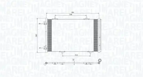 кондензатор, климатизация MAGNETI MARELLI 350203812000