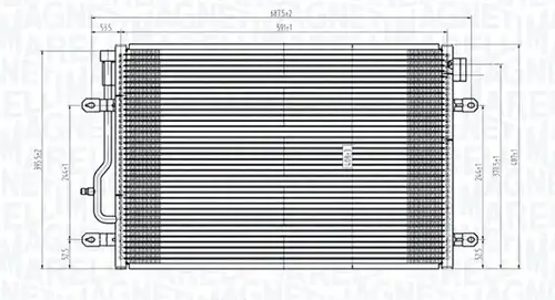 кондензатор, климатизация MAGNETI MARELLI 350203817000