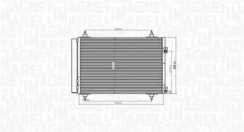 кондензатор, климатизация MAGNETI MARELLI 350203820000