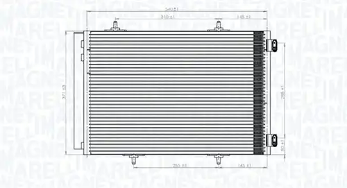 кондензатор, климатизация MAGNETI MARELLI 350203822000
