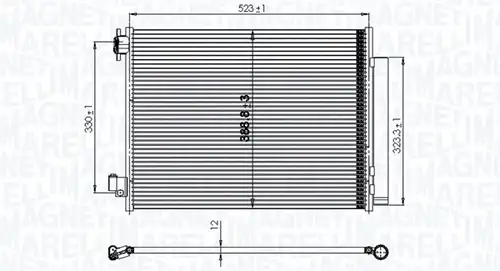 кондензатор, климатизация MAGNETI MARELLI 350203823000