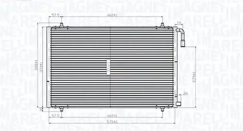 кондензатор, климатизация MAGNETI MARELLI 350203825000