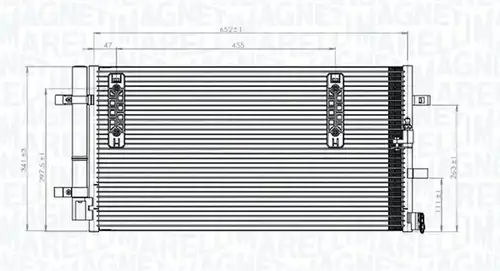 кондензатор, климатизация MAGNETI MARELLI 350203827000