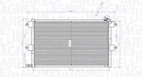 кондензатор, климатизация MAGNETI MARELLI 350203831000