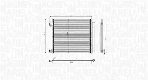 кондензатор, климатизация MAGNETI MARELLI 350203832000