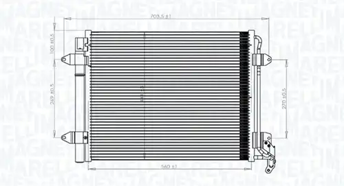 кондензатор, климатизация MAGNETI MARELLI 350203833000