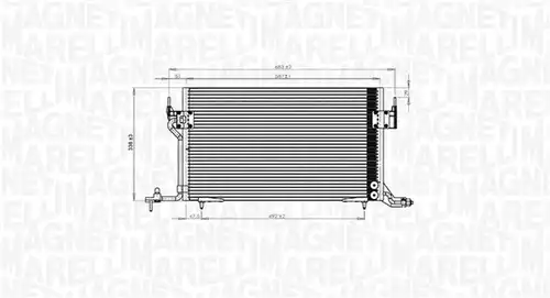 кондензатор, климатизация MAGNETI MARELLI 350203838000
