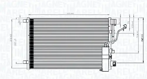 кондензатор, климатизация MAGNETI MARELLI 350203841000