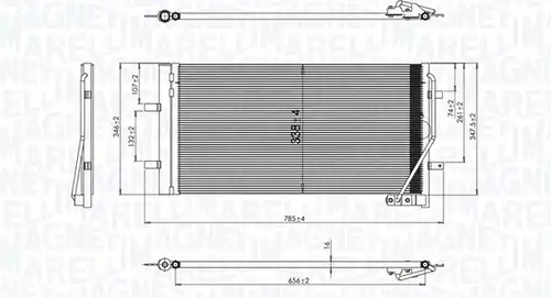 кондензатор, климатизация MAGNETI MARELLI 350203842000