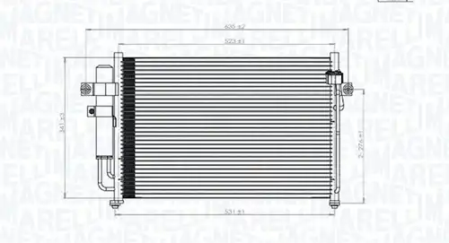 кондензатор, климатизация MAGNETI MARELLI 350203846000
