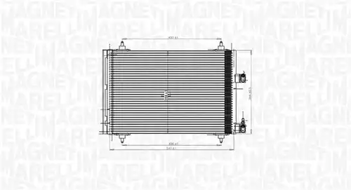 кондензатор, климатизация MAGNETI MARELLI 350203849000