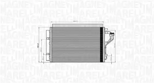 кондензатор, климатизация MAGNETI MARELLI 350203851000