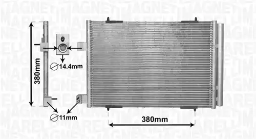кондензатор, климатизация MAGNETI MARELLI 350203855000