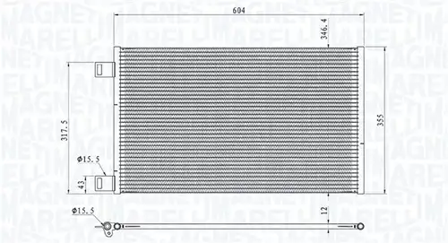 кондензатор, климатизация MAGNETI MARELLI 350203860000