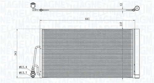 кондензатор, климатизация MAGNETI MARELLI 350203861000