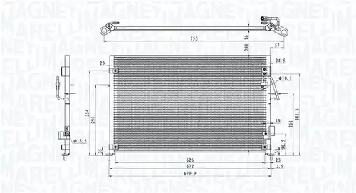 кондензатор, климатизация MAGNETI MARELLI 350203878000