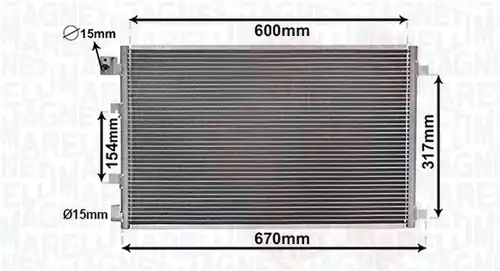 кондензатор, климатизация MAGNETI MARELLI 350203879000