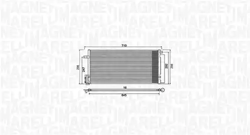 кондензатор, климатизация MAGNETI MARELLI 350203882000