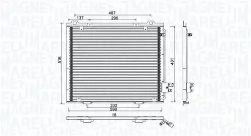 кондензатор, климатизация MAGNETI MARELLI 350203889000