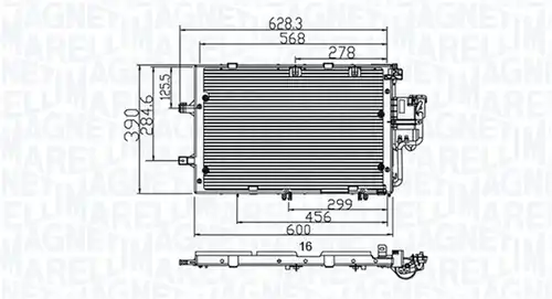 кондензатор, климатизация MAGNETI MARELLI 350203891000
