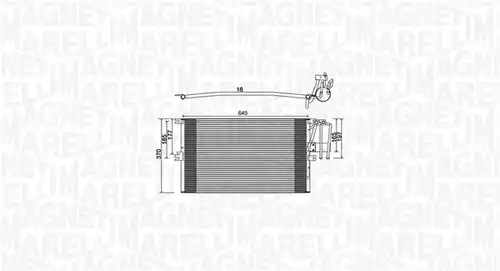 кондензатор, климатизация MAGNETI MARELLI 350203896000
