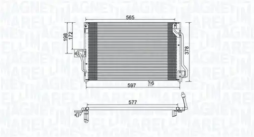 кондензатор, климатизация MAGNETI MARELLI 350203897000