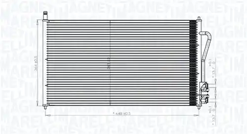 кондензатор, климатизация MAGNETI MARELLI 350203898000
