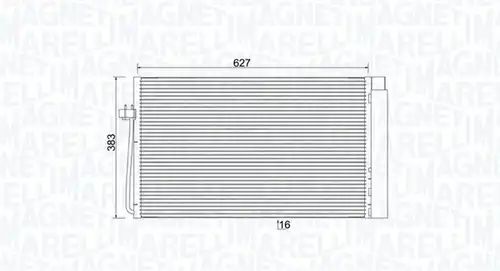 кондензатор, климатизация MAGNETI MARELLI 350203899000