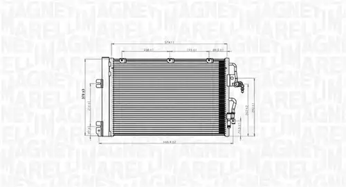 кондензатор, климатизация MAGNETI MARELLI 350203900000